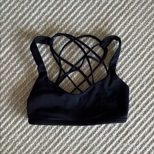 lululemon athletica Black Strappy Crisscross Sports Bra